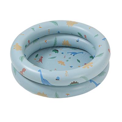 Inflatable Pool Baby Retro Blow Up Swimming Pool Family Cute Style Thickened Water Pool Blue