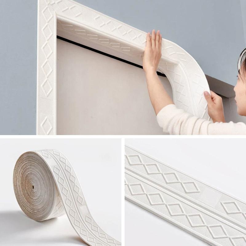 3D Self-adhesive Waistline Wall Sticker Internal And External Corner Line Wrapping Strip Ceiling Self-adhesive Border Beautification Strip