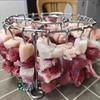Diseñado para Freidoras de Aire Acero Inoxidable 304 Estante Multinivel + 24 Brochetas Compatible con Freidoras de Aire y Hornos de 3QT–6QT Un Imprescindible para Asar en la Cocina
