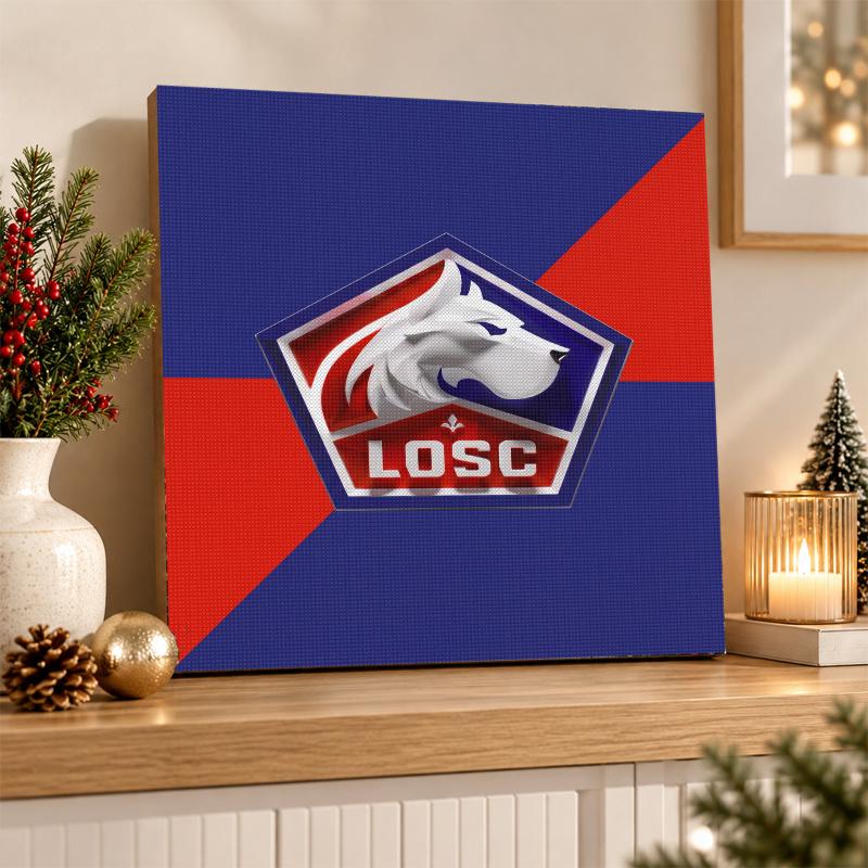 LOSC Lille FC Diamond Painting Kit 5D Full Drill DIY Diamond Mosaic Wall Art Home Decor