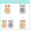 Adorable Plush Cat Keychain With Cute Cat Id Holder And Soft Short Plush