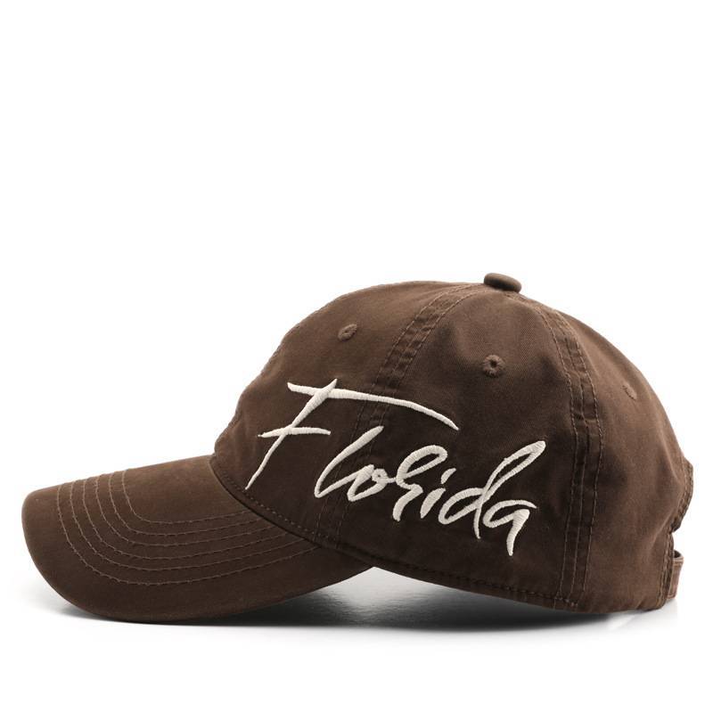 Cotton Baseball Cap For Men Women With Embroidered Letters And Curved Brim For Outdoor Sun Protection