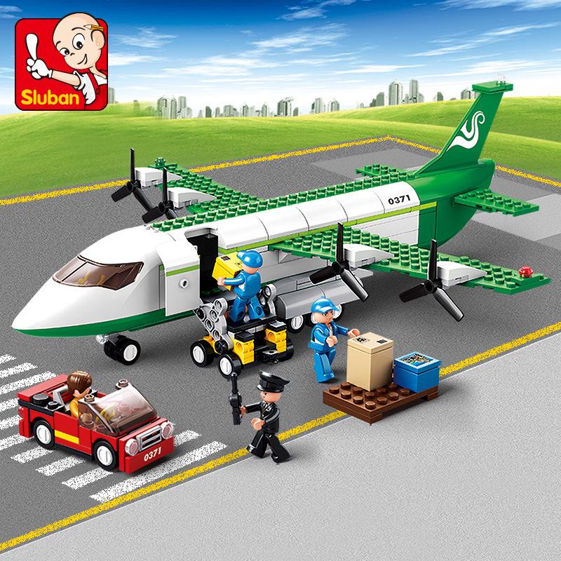 Little Luban B0366 Children's Educational Airplane Building Blocks Toy