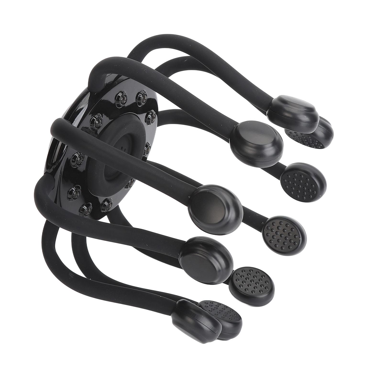 

Электрический массажер для головы с 10 массажными магнитами, 5 режимов, красный светодиод, облегчение головной боли, массажер для кожи головы