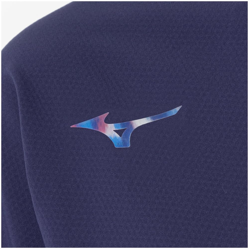Mizuno Tech Shield Training Blue Size S Jacket, Windproof, Stretch, Water-Repellent, 32MCA552, Men's Depth,