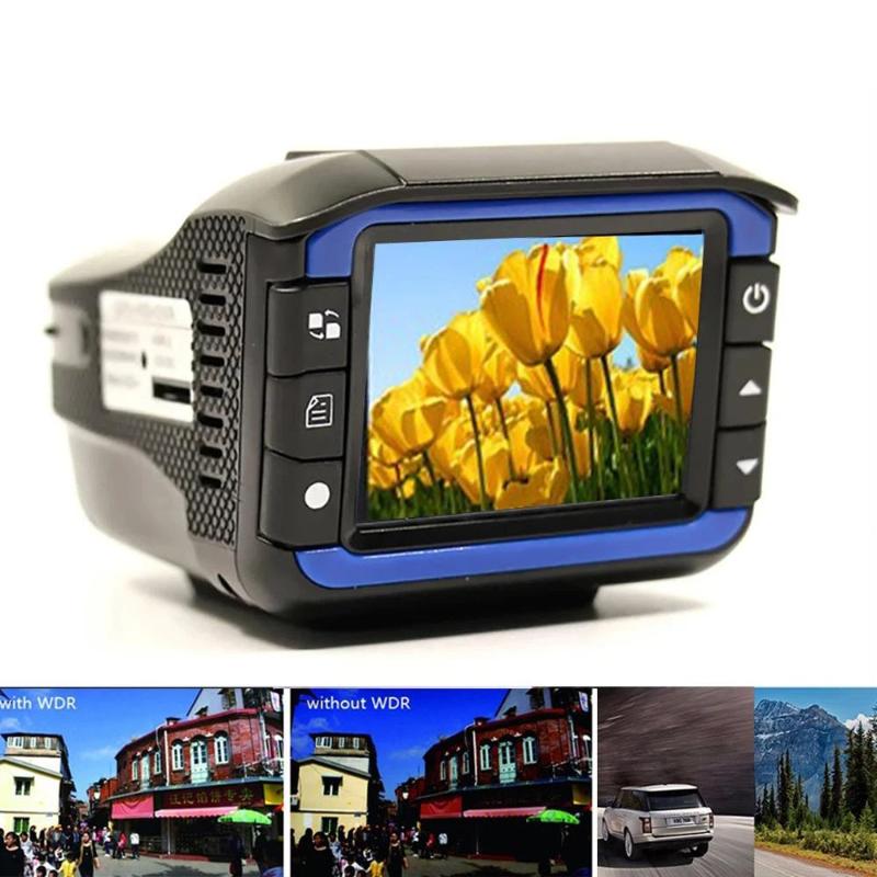 2-in-1 All-in-One Auto Dash Camera Built-in Anti-Laser Speed Radar Alert, Supports 720P High Definition Video Capture