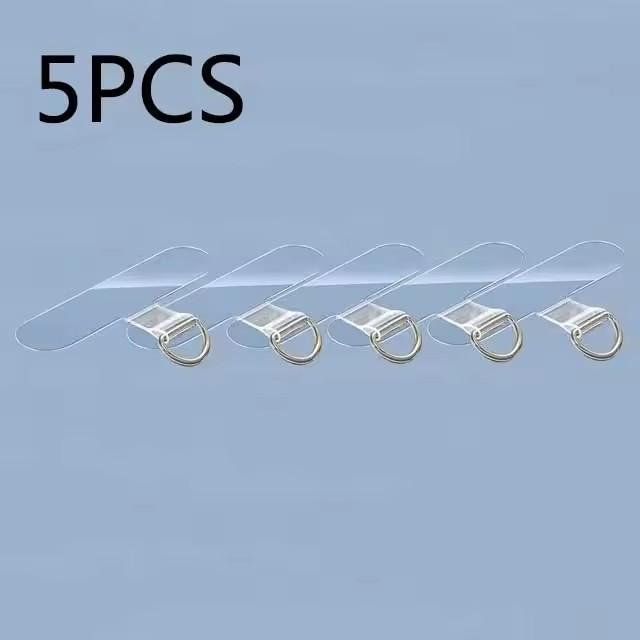 10/5/1PCS Universal Transparent Phone Anti-lost Lanyard Card TPU Tether Tab Loop Hole Hanging Strap Patches Cord Clip Gasket