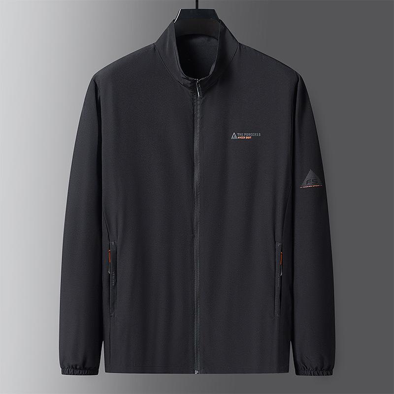 

Летняя новая анти-УФ-защитная эластичная солнцезащитная куртка мужская тонкая куртка с воротником-стойкой мужская повседневная куртка 4XL