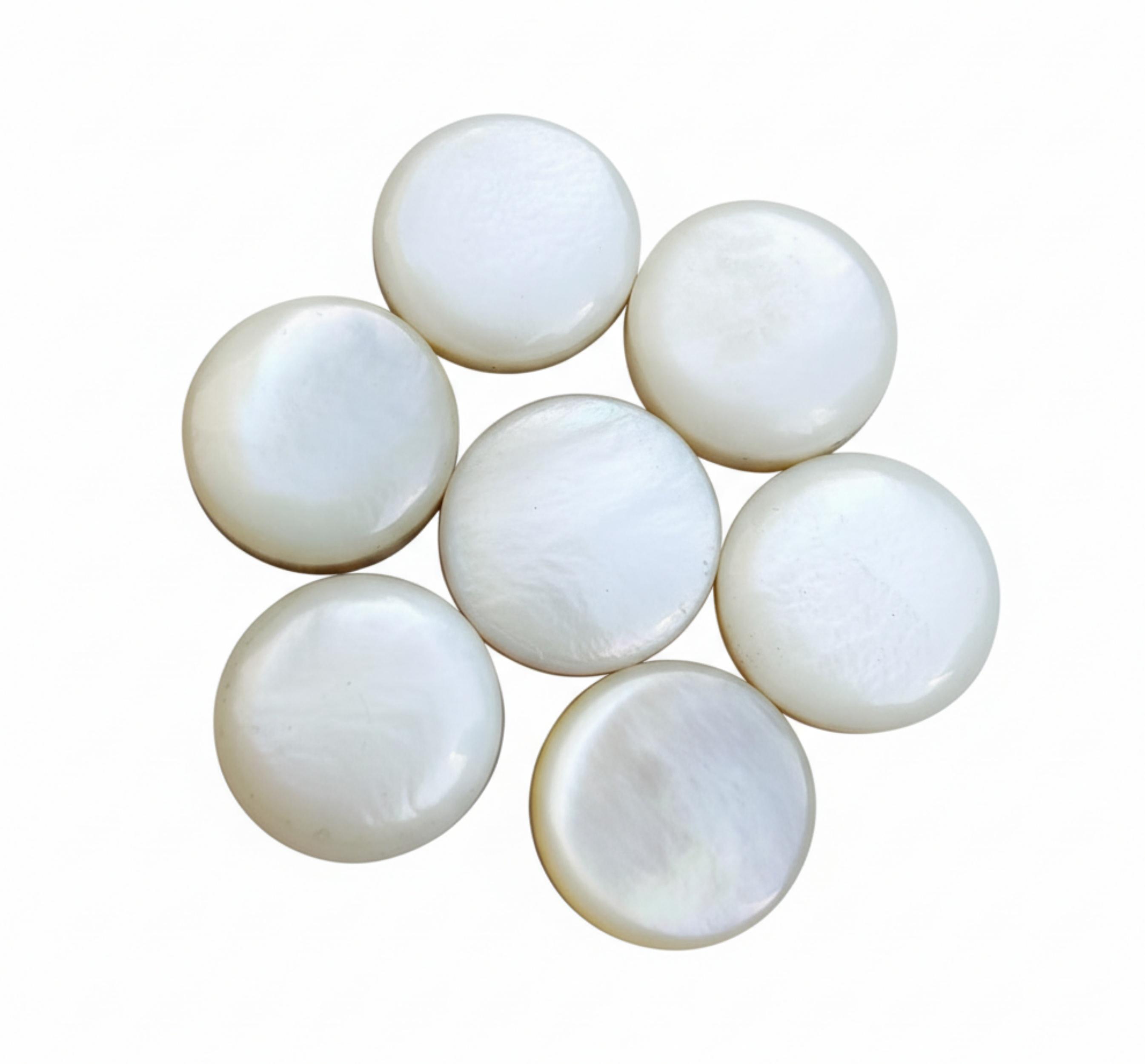 

Mother of Pearl Cabochons, White Shell Round Gemstones for Jewelry Making 5mm білий