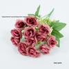 Artificial 12-Head Small Rose Bouquet: Fake Flowers for Home, Dining, Party, or Salon Decor