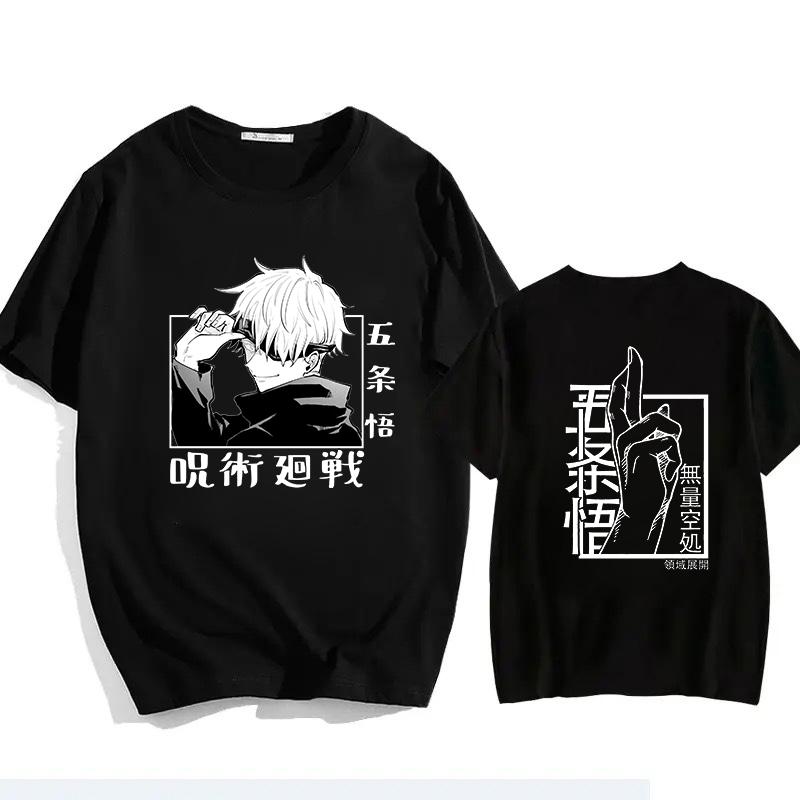 Japanese Jujutsu Kaisen Gojo Anime T-shirt Unisex Manga Gojo Satoru Graphic T Shirts Short Sleeve Tee Y2k T-shirts Summer Tops