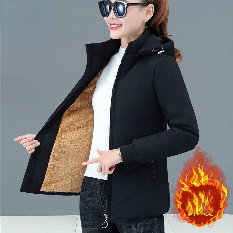 

Женская куртка из бархата и хлопка, женская зимняя флисовая теплая с капюшоном, модное пальто, женские пуховые куртки, пальто размера S-5XL, большие размеры S