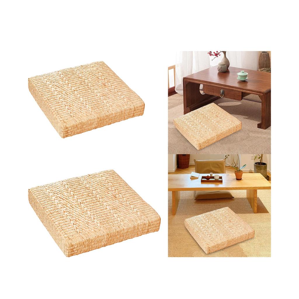 Tatami Seat Cushion Chair Cushion Japanese Style Handmade Sitting Mat Yoga Mat