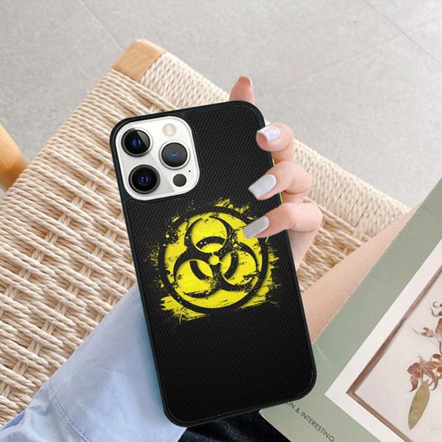 Biohazard Symbol Phone Case For iPhone 17 Air 16 15 14 plus 12 13 Pro max Soft Bumper Shell Cover coque