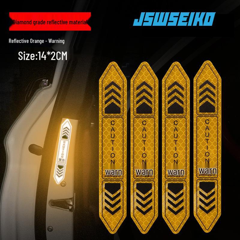 Светоотражающая наклейка-предупреждение о безопасности на дверь автомобиля - Наклейка-полоска для защиты от царапин