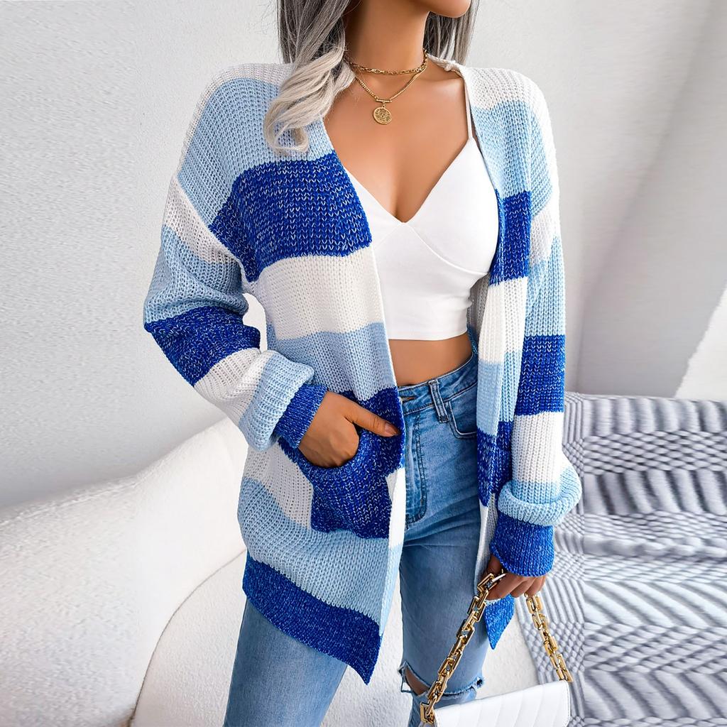 Women Open Front Long Knit Cardigan Sweater