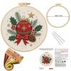 Santa Claus Christmas Embroidery Kit Handmade DIY Embroidery Kit Xmas Embroidery Craft Set  Indoor