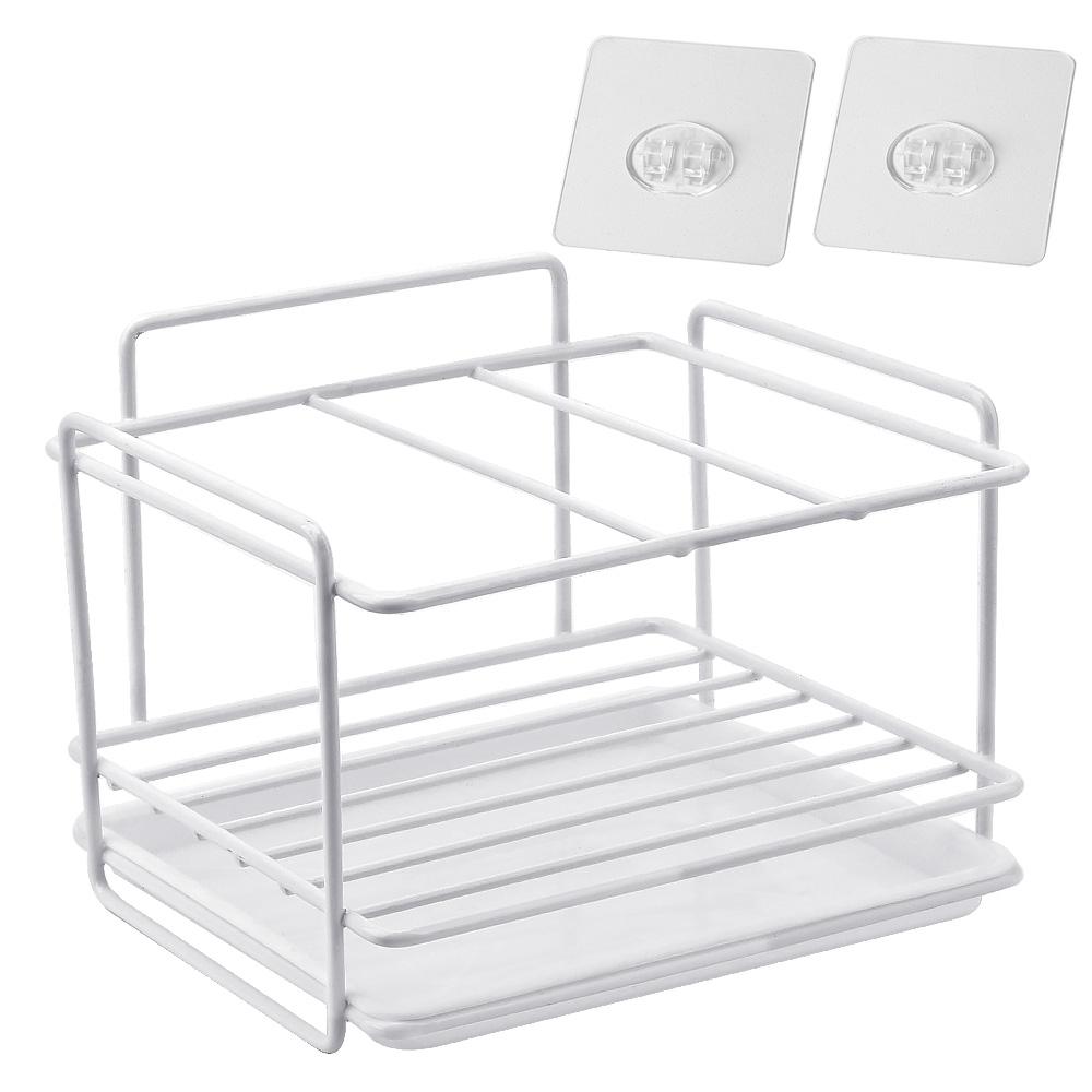 Kitchen Accessories Soap Drain Storage Rack Sponge Holder Iron Shelf Bathroom Organizer Bathroom Holder Dishcloth Brush Holder