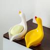 No Standing Water Duck-shaped Soap Tray Keeps Soap Dry Ceramic Soap Dish  Bathroom Supplies