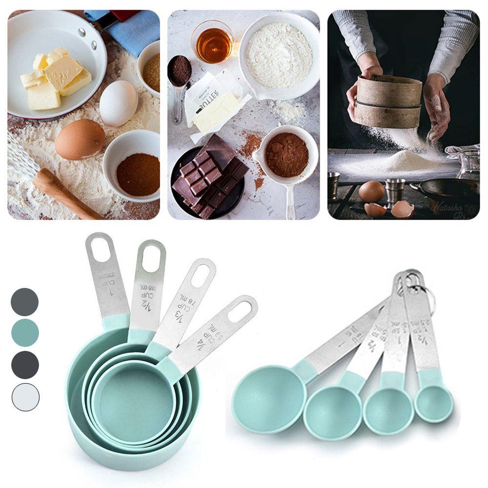 Cooking Stainless Steel With Scale Measuring Spoon Kitchen Gadgets Flour Scoop Measuring Cups