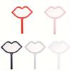 New Household Lip-shaped Handheld Mirror with High-definition and Convenient Handle