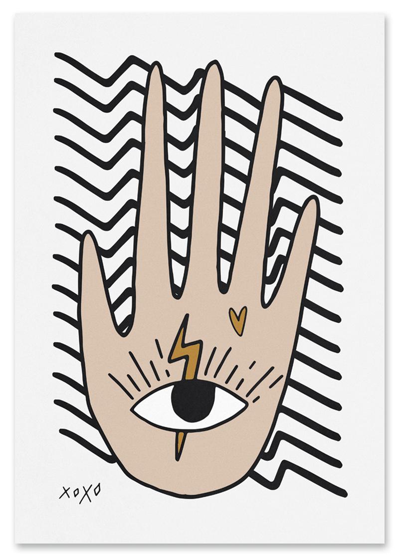 

Plakat ilustracja ręka dłoń 30x40 cm