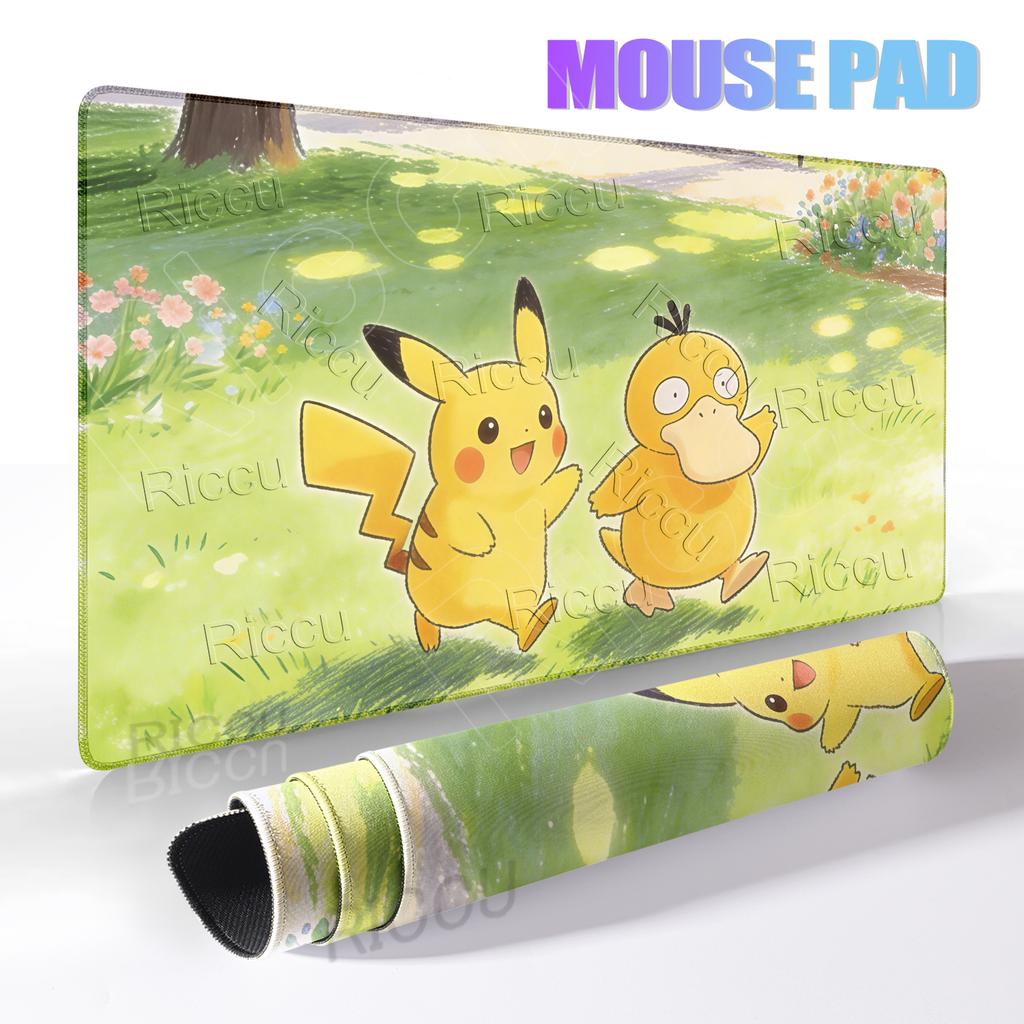Mouse Pads Anime Extended Gamer Mechanical Keyboard P-pokemon Desk Offices Accessories Psyduck Carpet Gaming Notbook PC Deskrugs