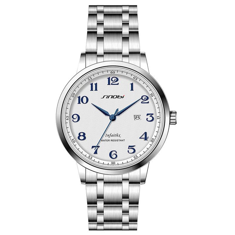 Men S Watch Men S Business Simple Slub Belt Watch Date Waterproof Watch 9877