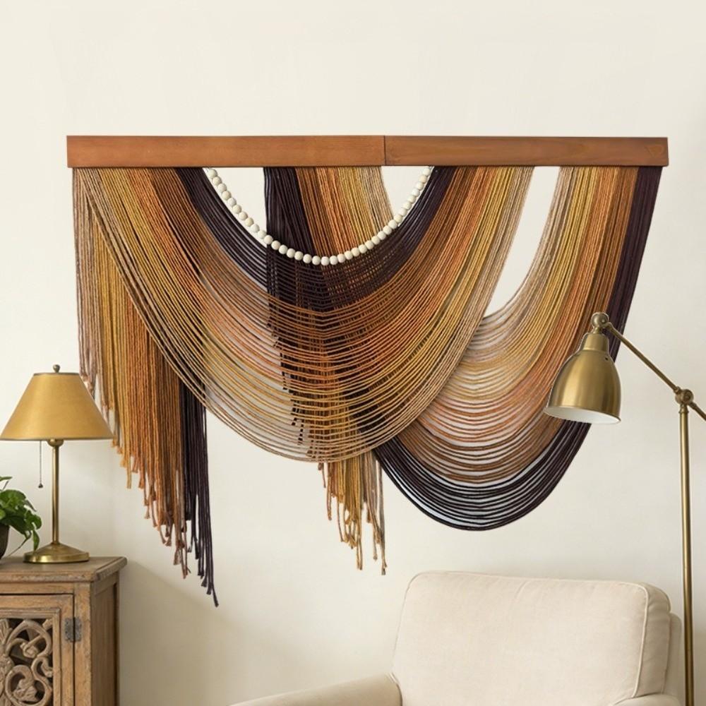 Wall Art Bohemian Wall Decor Hand-Woven Curtain Tapestry Creative Wall Hanging Pendant Living Room