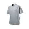 Men's Light Grey Raglan Sleeve Sports T-Shirt, Casual Quick Dry Short Sleeve Athletic Top