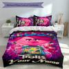 3pcs Custom Name Trolls Bedding Set,Includes 1 Duvet Cover and 2 Pillowcases,All-season Bedroom Decor