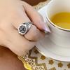 Iconic Cross Signet Ring,Europe Style Jewerly for Women Men New Vintage Gift in 925 Sterling Silver