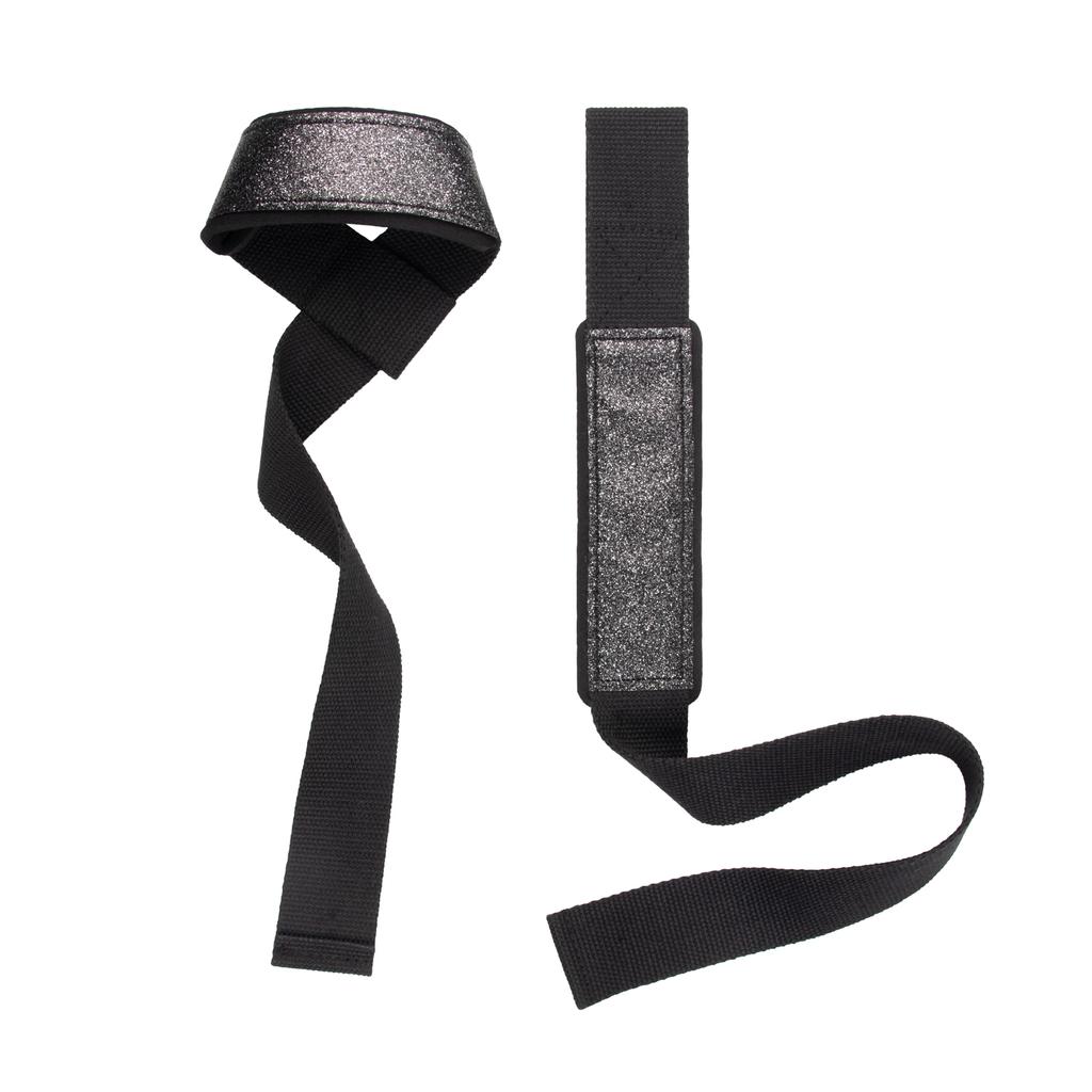LADYGLOW Comfortable Weightlifting Straps Breathable Non Slip Glitter Lifting Straps Wrist Protector for Fitness Gym Workout