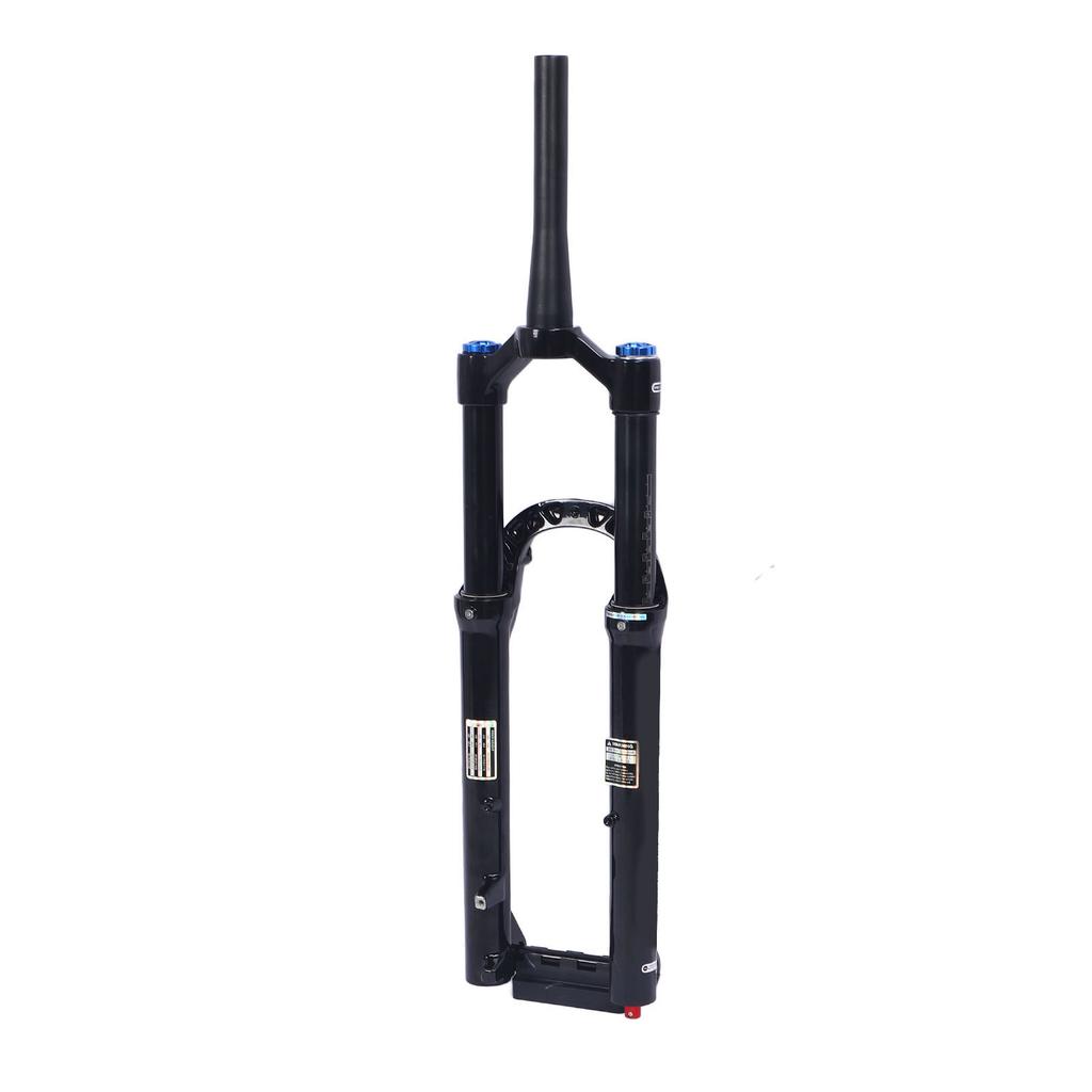 29 Inch Mountain Bike Suspension Fork 36mm Tube Diameter Thru Axle Bicycle Front Fork Manual Lockout Tapered Steerer Aluminum Alloy Black