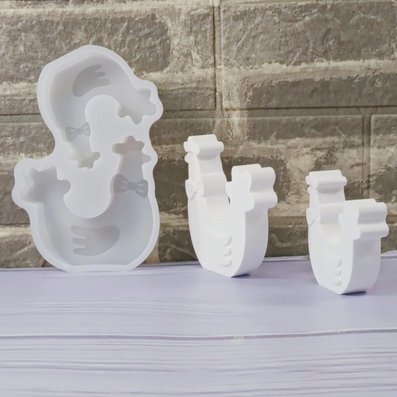 Chicken with Bows Molds Ornament Molds Silicone Mould Candle Molds Soap Molds Casting Molds for Home Decorations