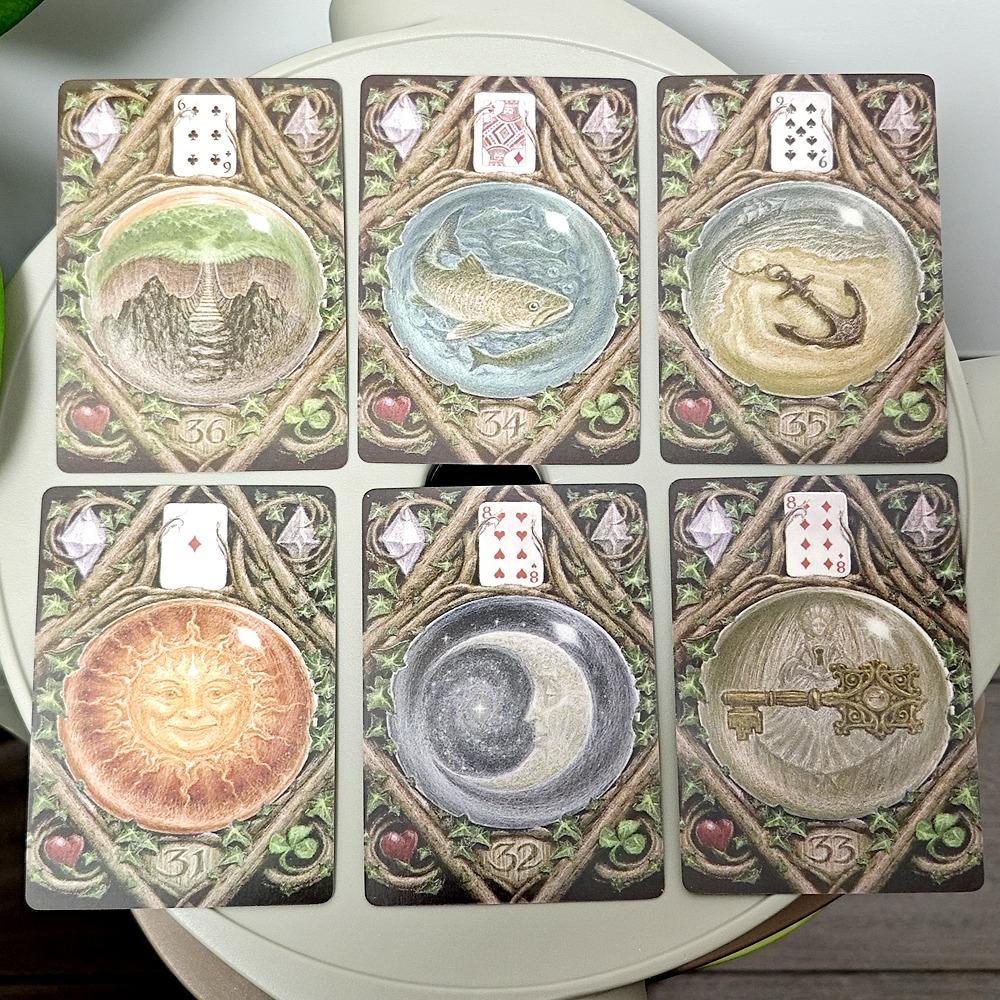 10,4*7,3 cm Oracolul Lenormand fermecat 39 de cărți magice pentru a-ți dezvălui adevăratul sine și destinul tău