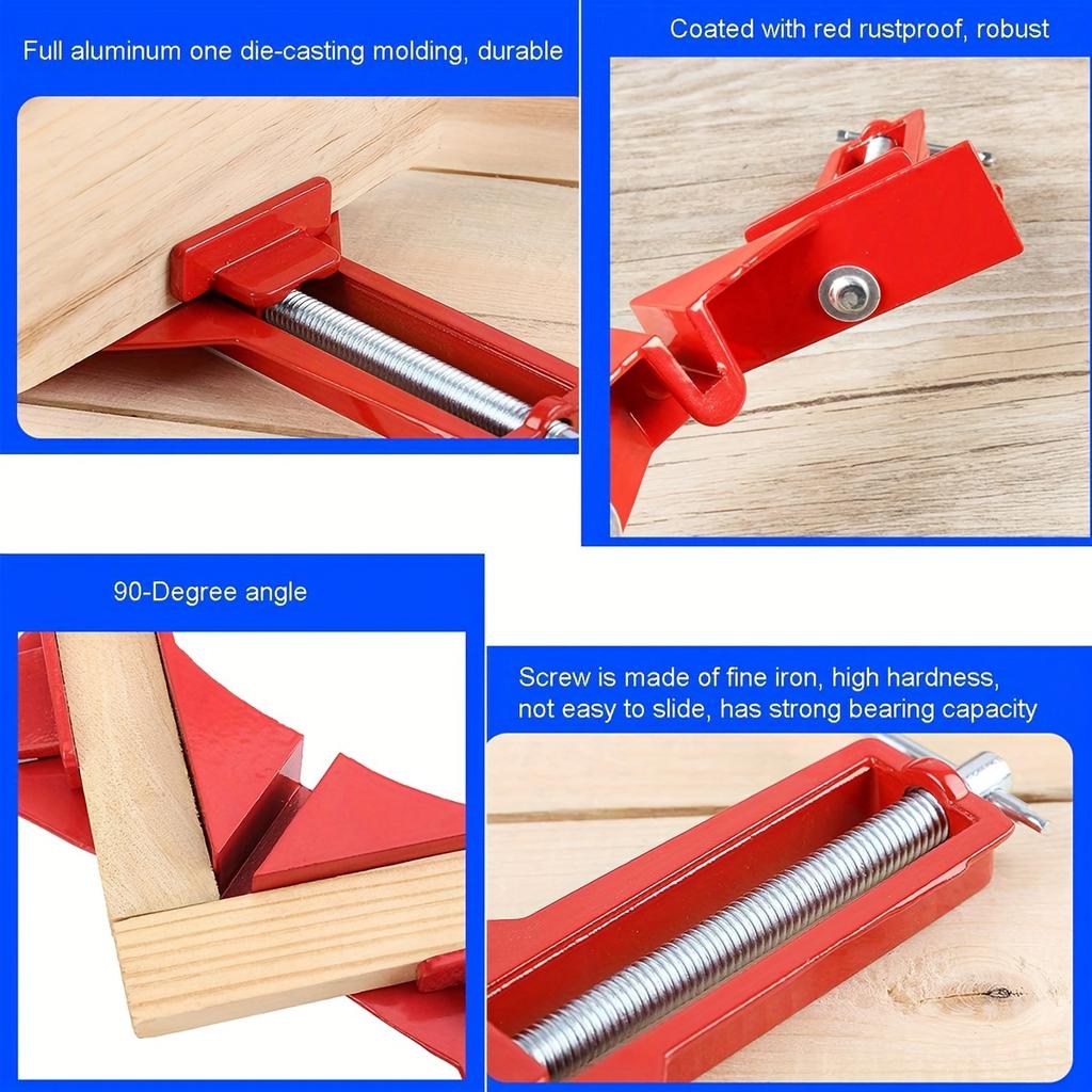 Right Angle Clamp, 90 Degrees Corner Clamp, Picture Frame Holder, Glass Holder, DIY Woodworking Hand Tools