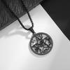 Retro Domineering Ouroboros Wrapped Around The Tree of Life Pendant Necklace Men's Personalized Punk Cool Casual Jewelry Gift