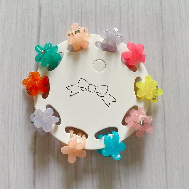 

10 шт./набор Мини-заколка для волос конфетных цветов для маленьких девочек Милые крабики для волос Зажим для челки Детские маленькие заколки для волос Заколка-корона головной убор