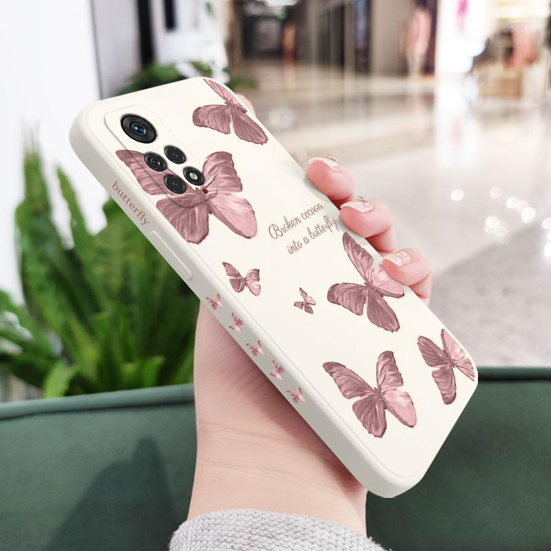 

Red Blue Butterfly Phone Case For Xiaomi Redmi Note 15 Pro Plus 4G 5G Silicone Cover Redmi Note 15 5G
