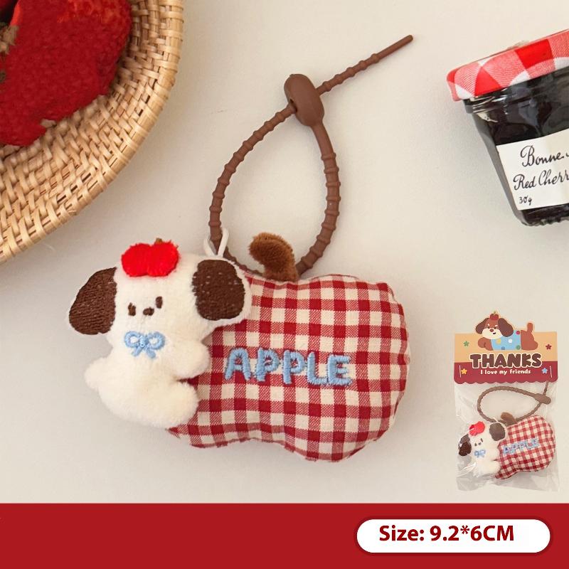 Cute Cartoon Puppy Doll Pendant Plush Keychain Kawaii Stuffed Doll Toys Charm Backpack Handbag Pendant Accessories Kid Gifts