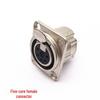 Silver XLR Male & Female Audio Sockets: 3-Core, 4-Core, 5-Core Square Design