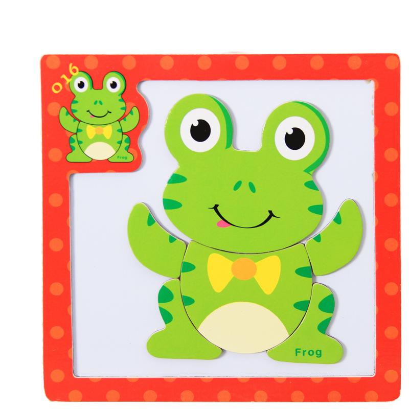 Zhiqu 3D Wooden Three-Dimensional Animal Magnetic Puzzle LCM05 Jigsaw Toy Floor Games for Children s Intelligence Building Block серый