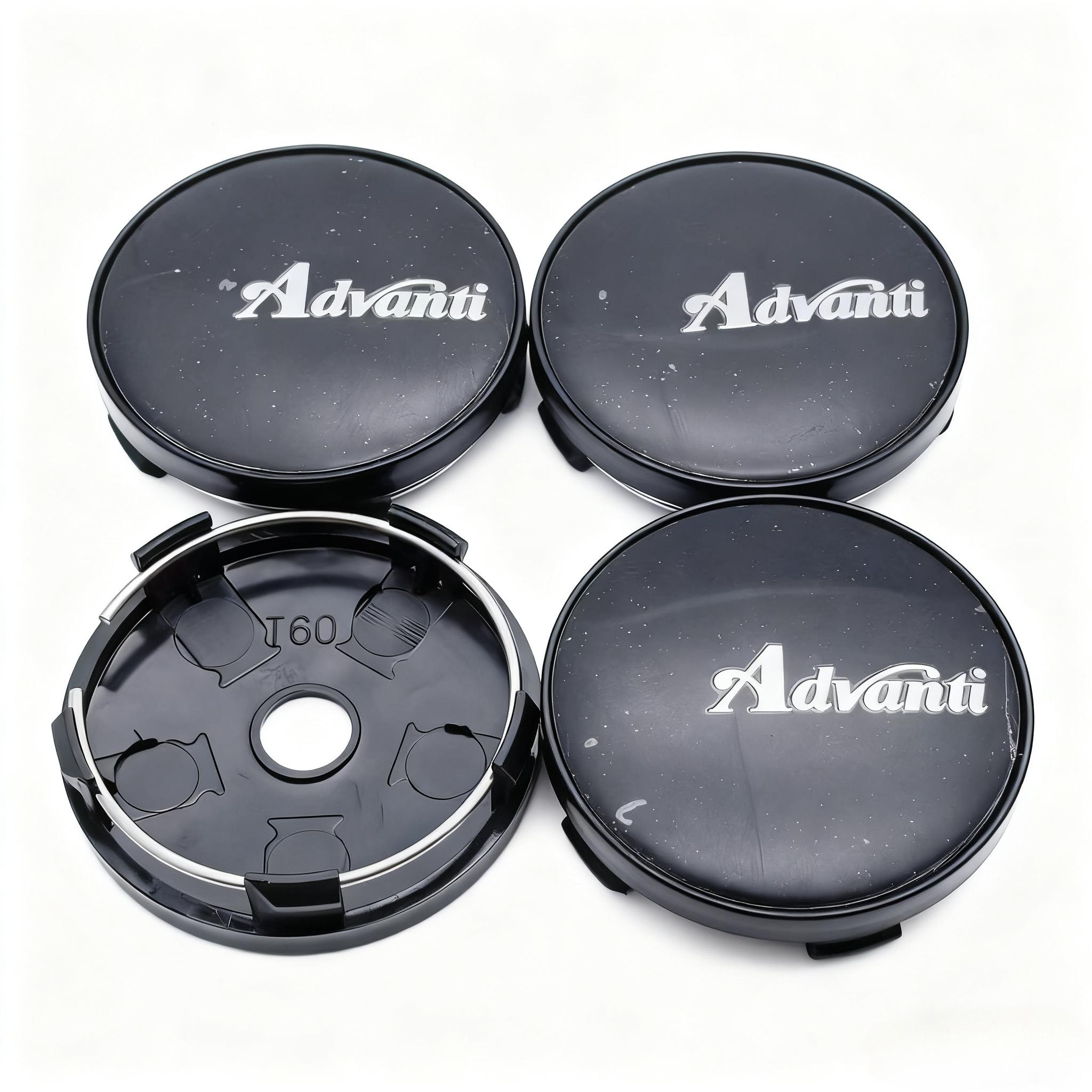 

4pcs Advanti Racing Logo Emblem Car Wheel Center Caps O.D 60MM Clips 56MM Wheels Hub Dust Cap Rim Hubcaps Cover Car Accessories Advanti Badge&4pcs T60 Wheel Cap