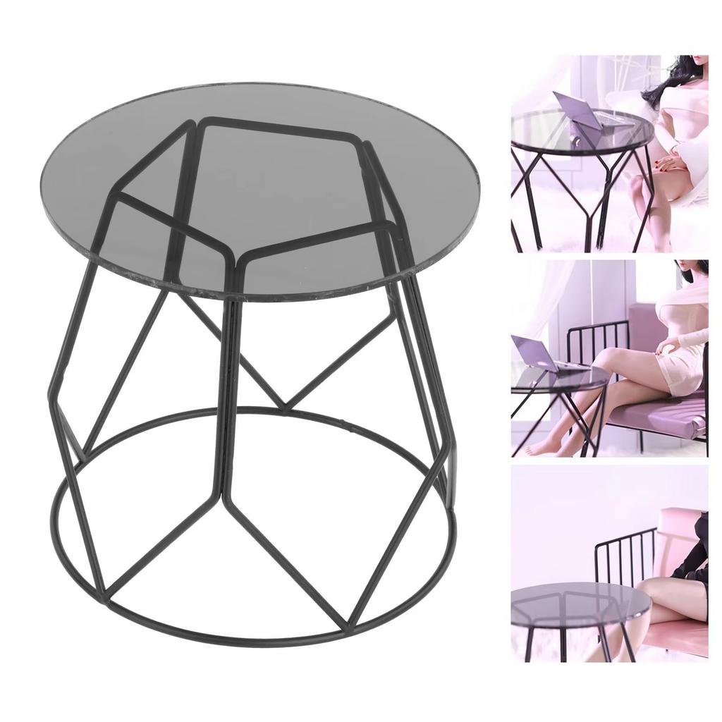 Dollhouses Furniture Miniature Iron Table Dollhouses Miniature Model Furniture Decoration Scene Display Accessories 1:6