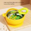 Cartoon Bear Ear Handle Baby Feeding Bowl Leakproof Stainless Steel Silicone Construction Easy Cleaning Dishware