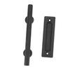 Sliding Barn Door Handle Black Carbon Steel Barn Door Handle for Cabinets Wardrobes