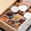 8pcs Leak-Proof Stackable Airtight Spice Containers with Lids Food Grade PP Material Storage Boxes Detachable Spice Onion Jars