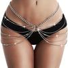 Latest Fashion Shiny Ladies Silvery Body Chain Beach Vacation Wind