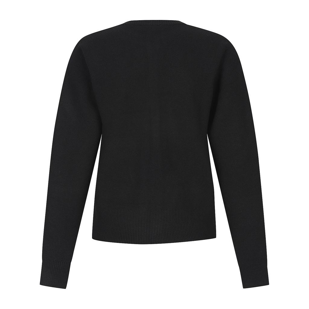Martine Golf Half Dot Pattern Cardigan_Black